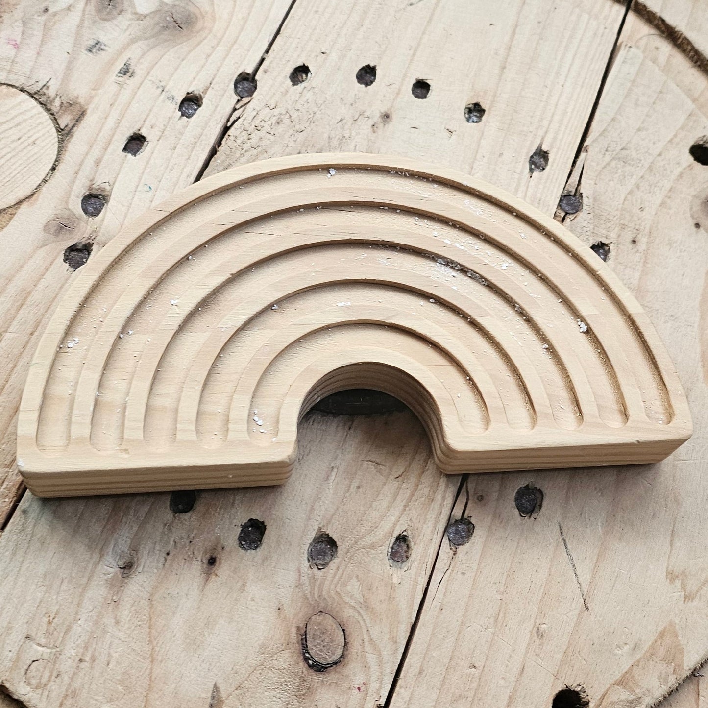 Wooden inset rainbow