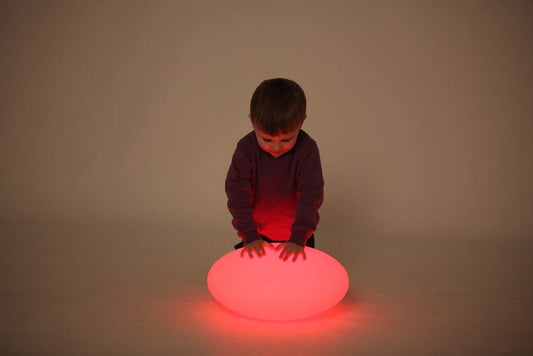 sensory colour changing remote controlled mood pebble