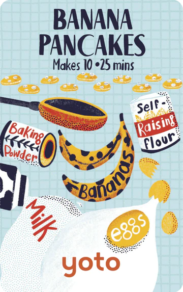 Pancakes! Lets bake. Baking with Yoto - Banana Pancakes
