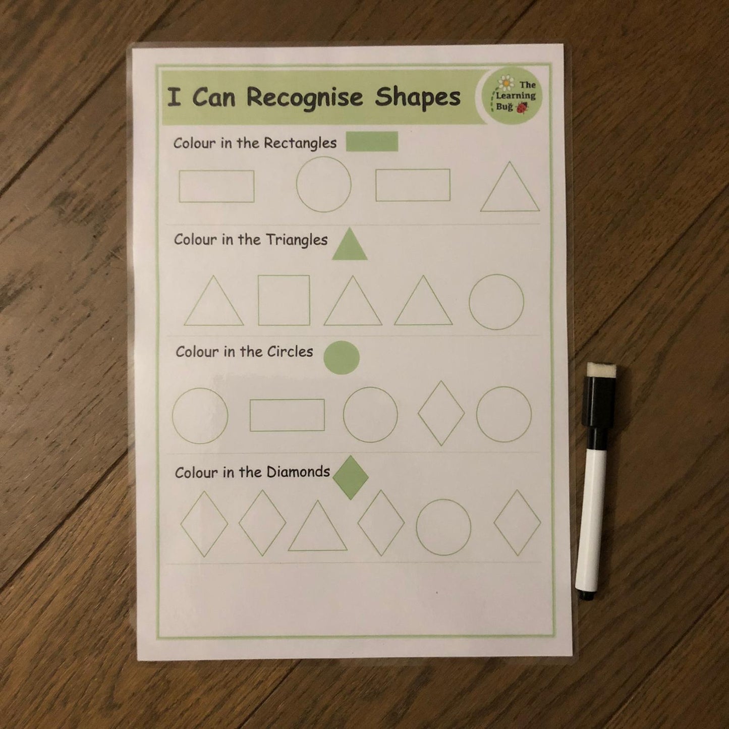 Shape work sheets, various designs - Edutrayplay ltd