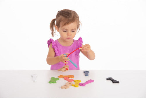 Rainbow wooden keys - NEW