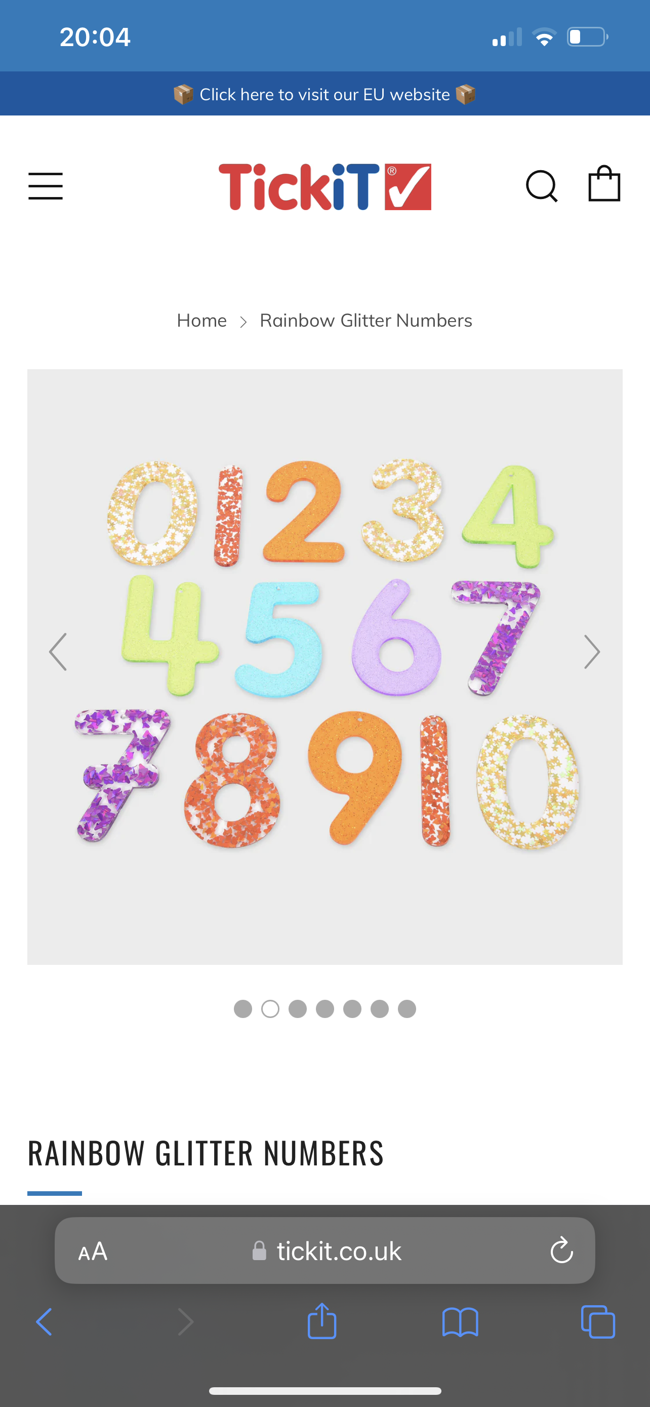 Glitter numbers