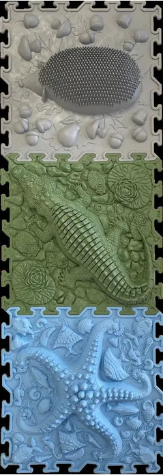 Orto Nature Animal Trio Sensory Puzzle Playmats Set of 3