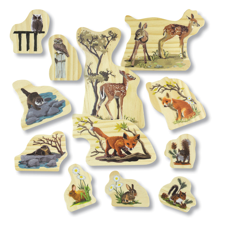 Woodland double sided animals - NEW pre order for order during FEB