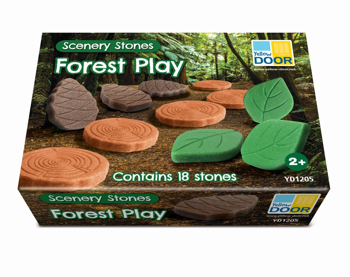 Sensory stones - forest play autumn.