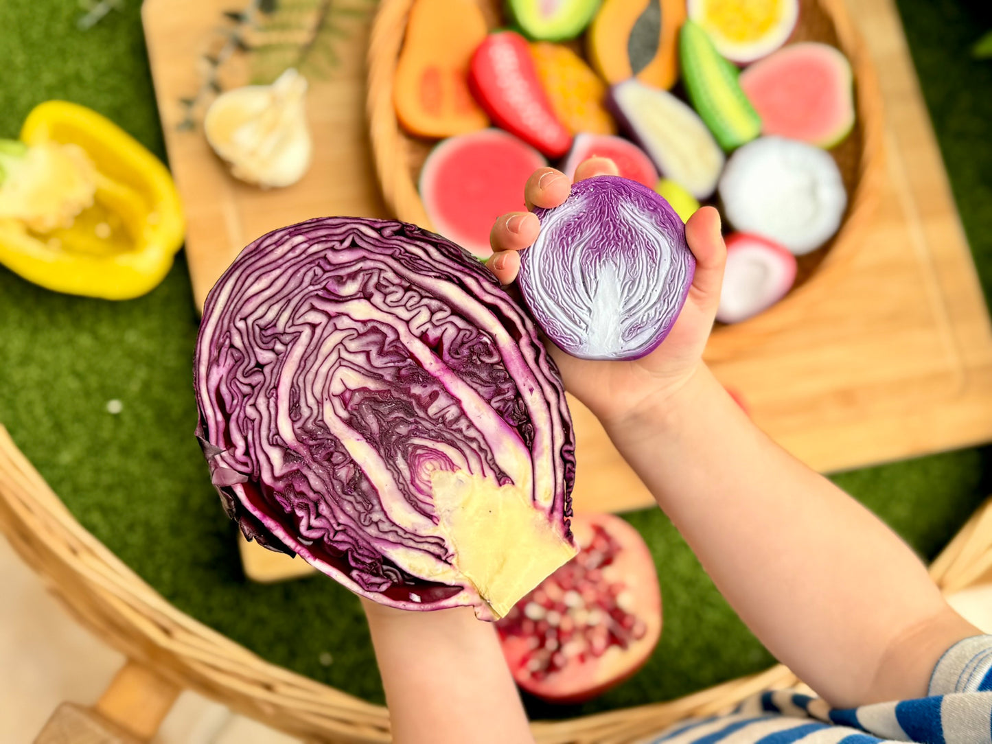 World kitchen sensory food play stones
