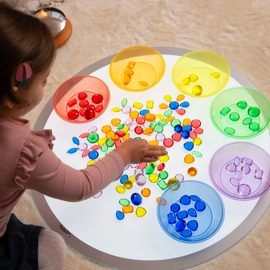 Translucent rainbow bowls