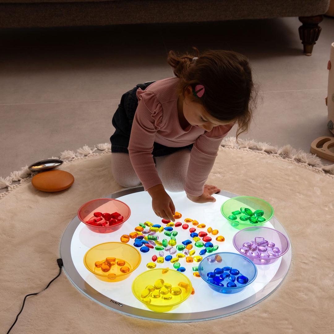 Translucent rainbow bowls