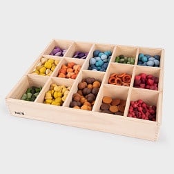 Wooden Treasures Super Set + Wooden Sorting Tray (14-Way) - NEW