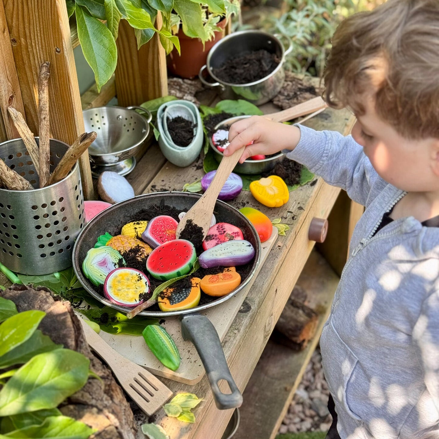 World kitchen sensory food play stones