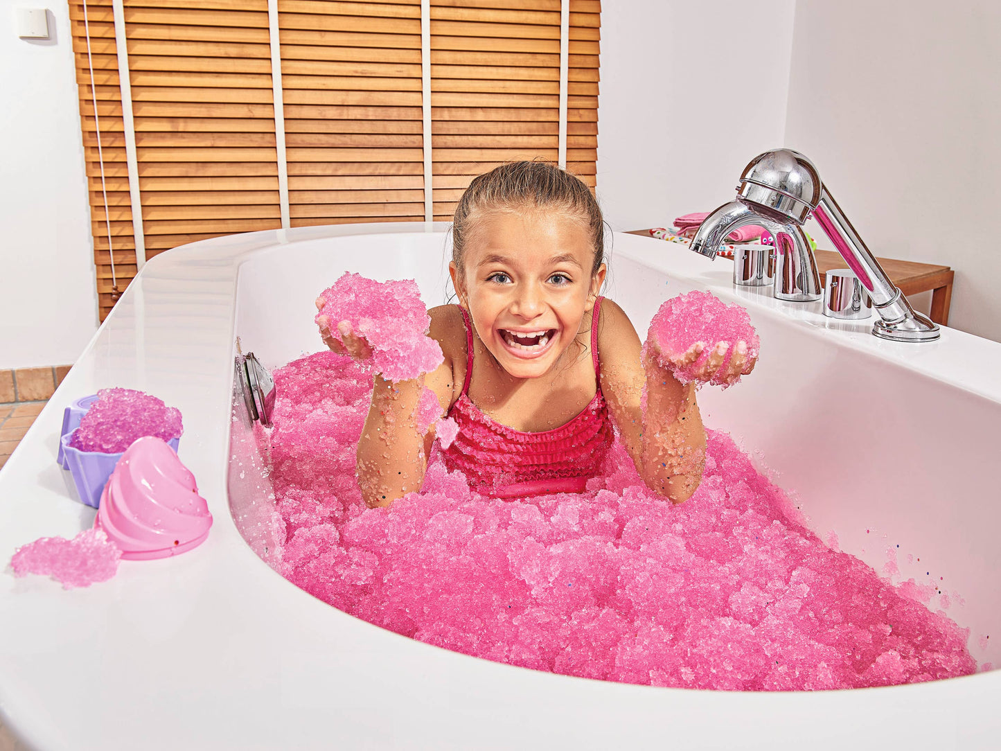 Zimpli Bio Glitter Pink Gelli Baff - Kids Sensory Bath Toy