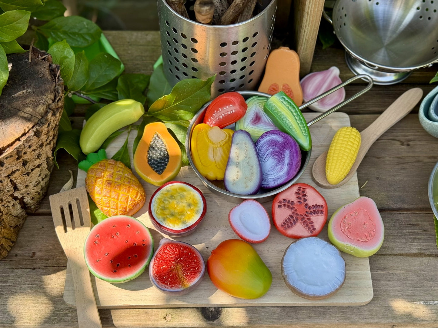 World kitchen sensory food play stones