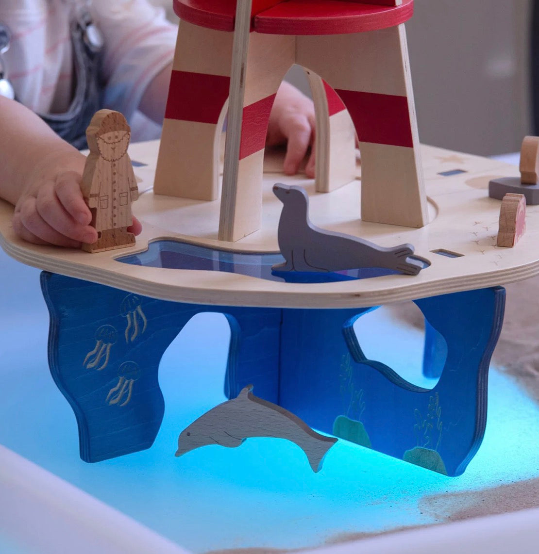 Lighthouse island wooden play set