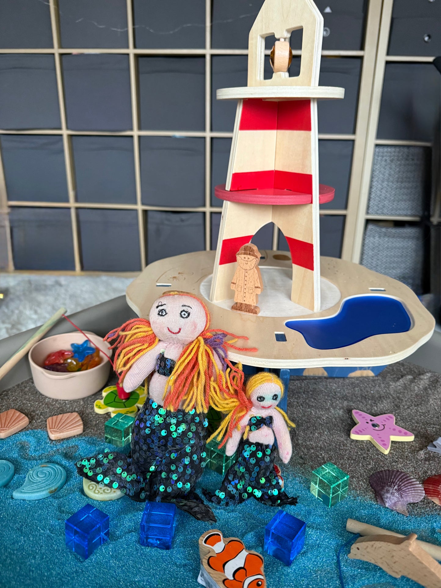 Lighthouse island wooden play set