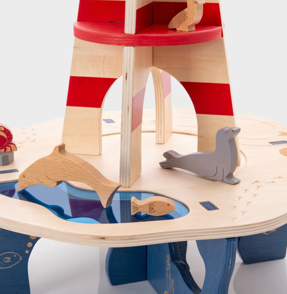 Lighthouse island wooden play set