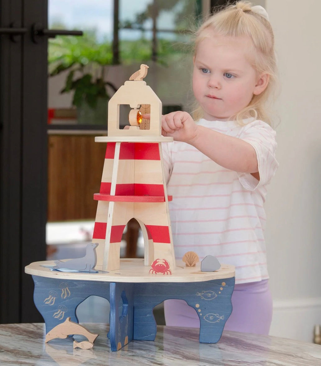 Lighthouse island wooden play set