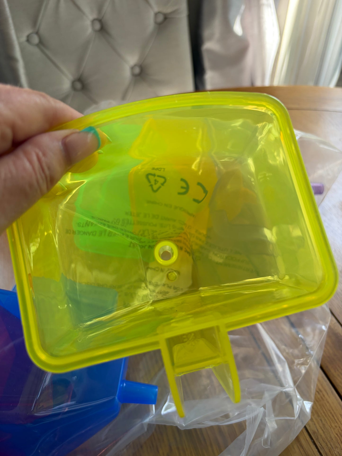 Six rainbow translucent funnels sale clearance