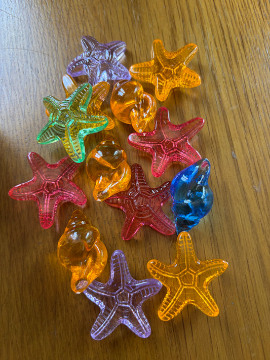 Translucent sorting and counting shells sale clearance