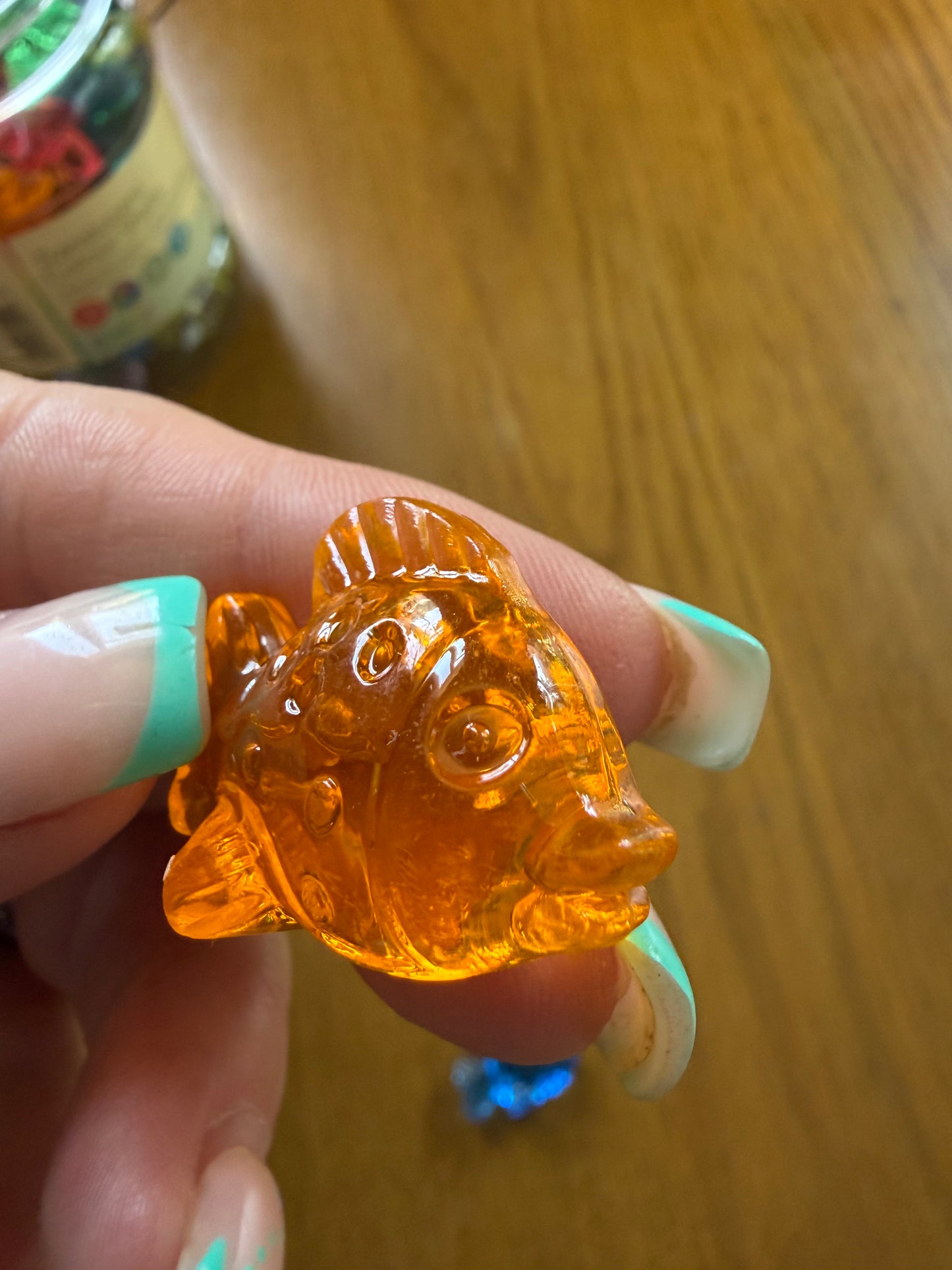Translucent sorting fish