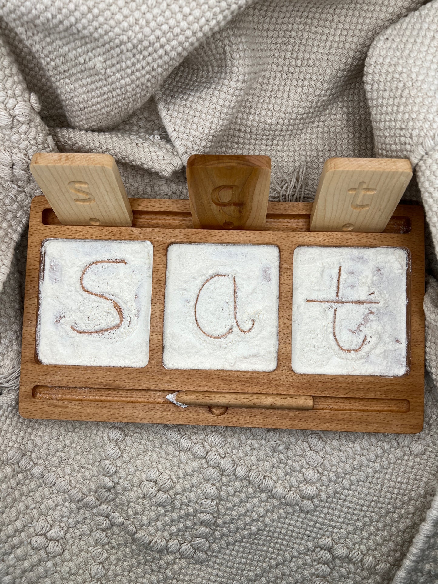 montessorri inspired wooden mark making tray for letter formation NEW