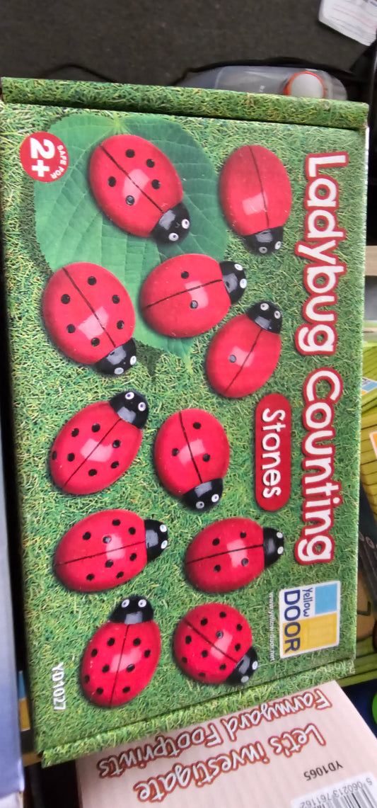 Ladybugs number stones