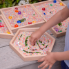 Wooden Shape Mirror Trays - Pk4 NEW