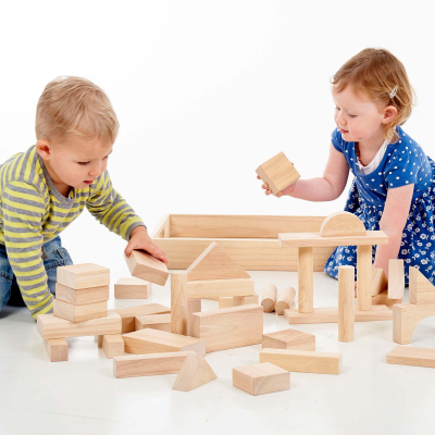 Rainbow jumbo wooden blocks