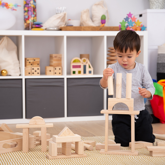 Rainbow jumbo wooden blocks