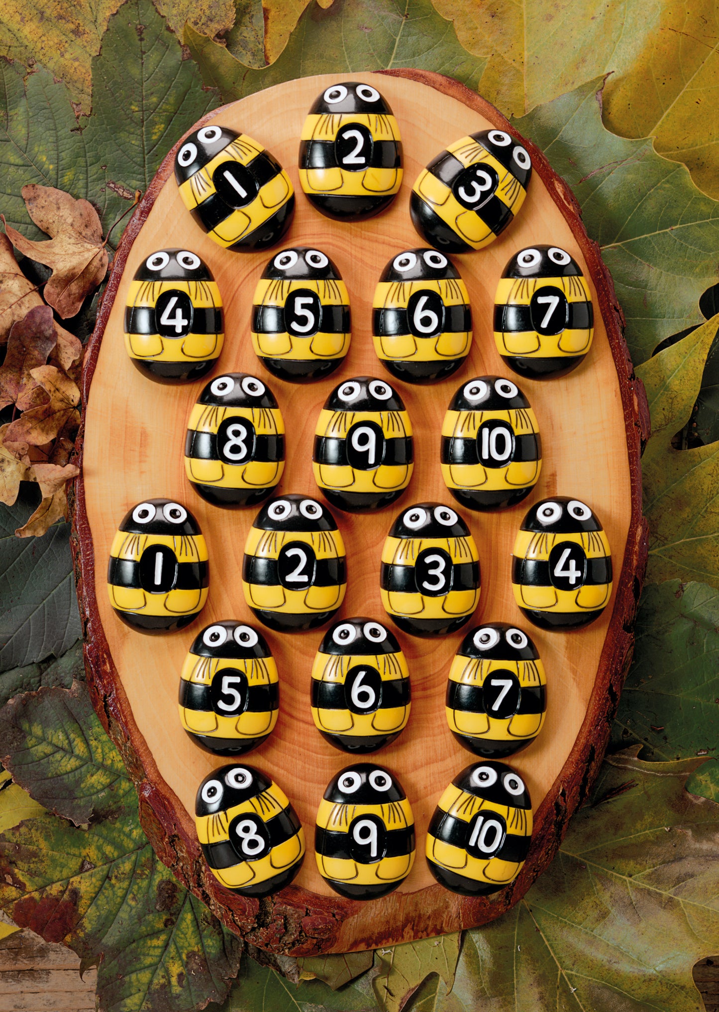 Honey bee number stones - SALE