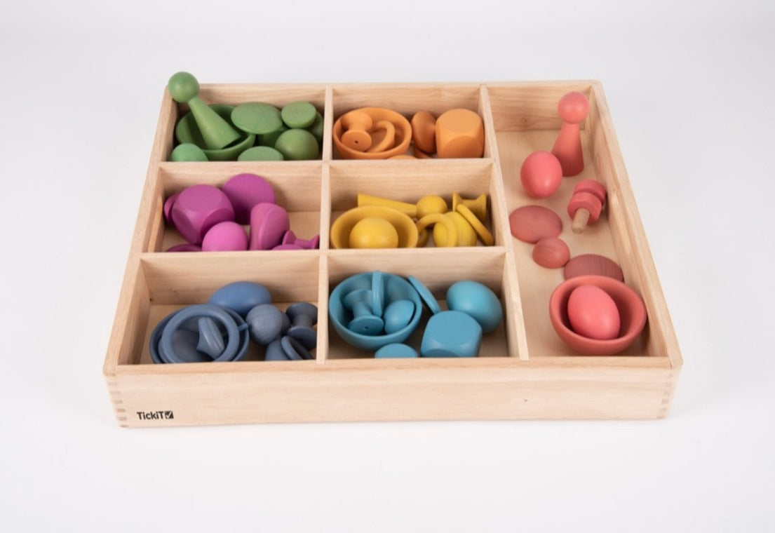 Edutray Wooden storage tray - 7 section – Edutrayplay ltd