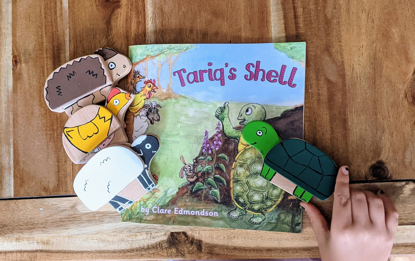Tariq's Shell book and optional wooden figures