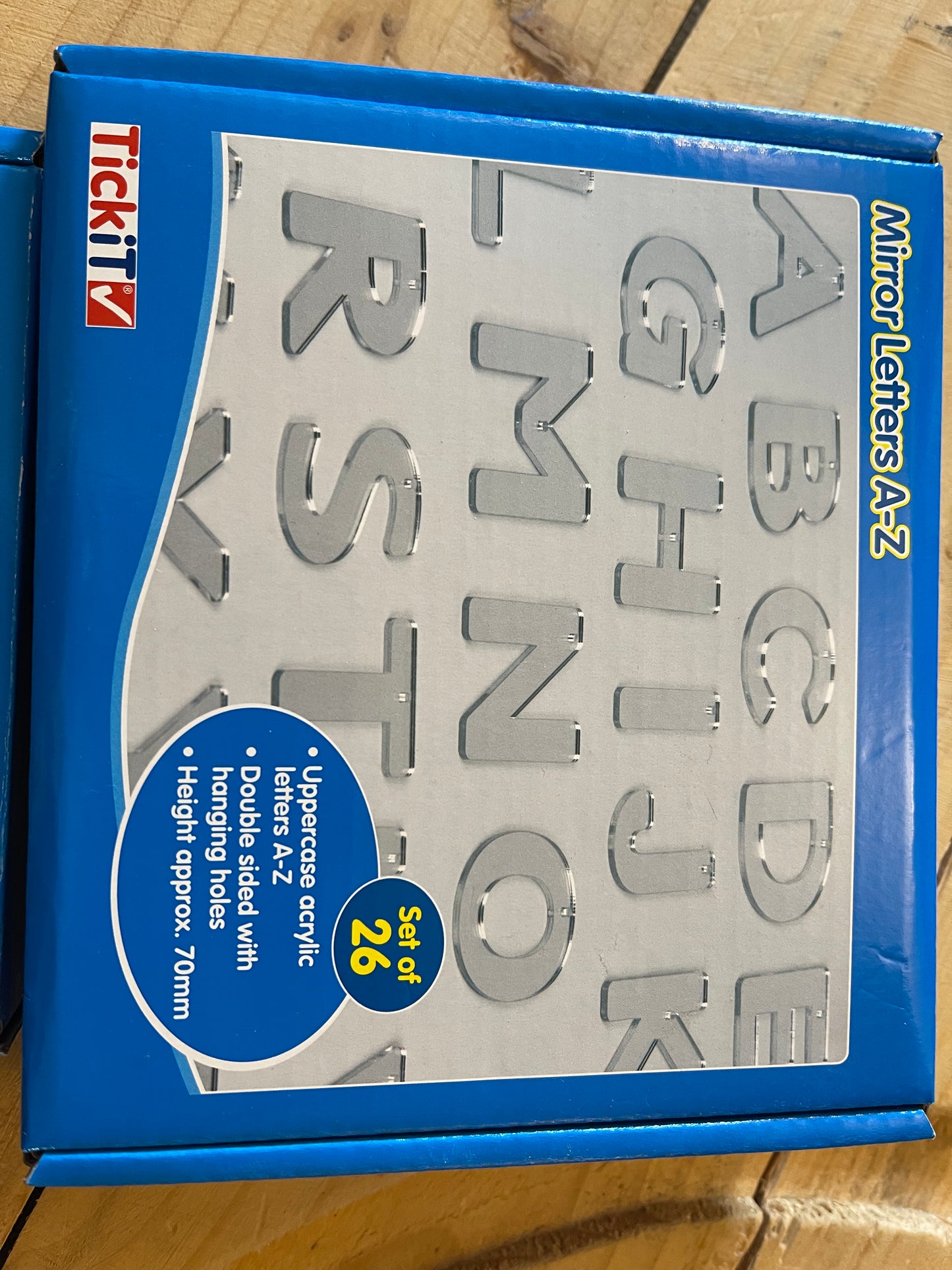 Upper case acrylic mirrored letters - discounted item - Edutrayplay ltd