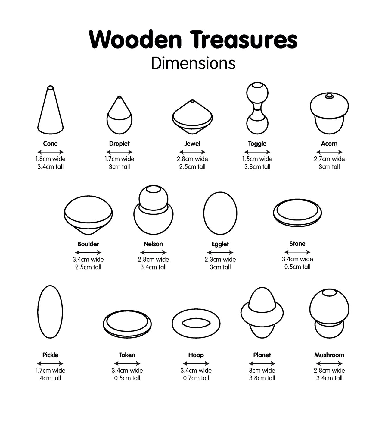Wooden treasures natural set - Edutrayplay ltd
