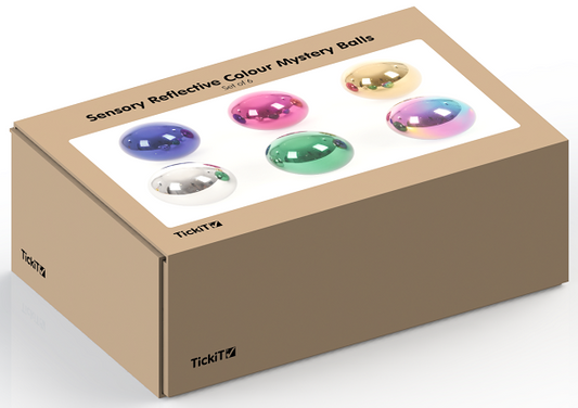 Sensory Reflective Colour Mystery Balls - Pk6 - NEW