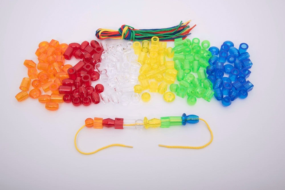 Jumbo translucent threading beads pk 180 - Edutrayplay ltd