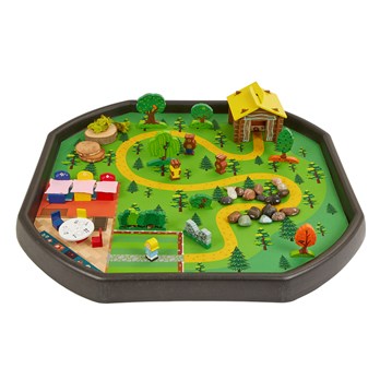 woodland/forest play tiff tray matt.  Goldilocks and the three bears - Edutrayplay ltd