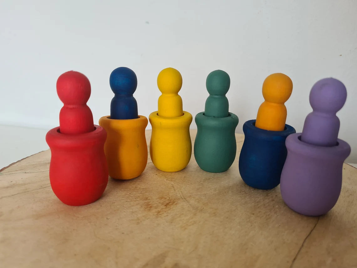 Wooden Peepos set of 6