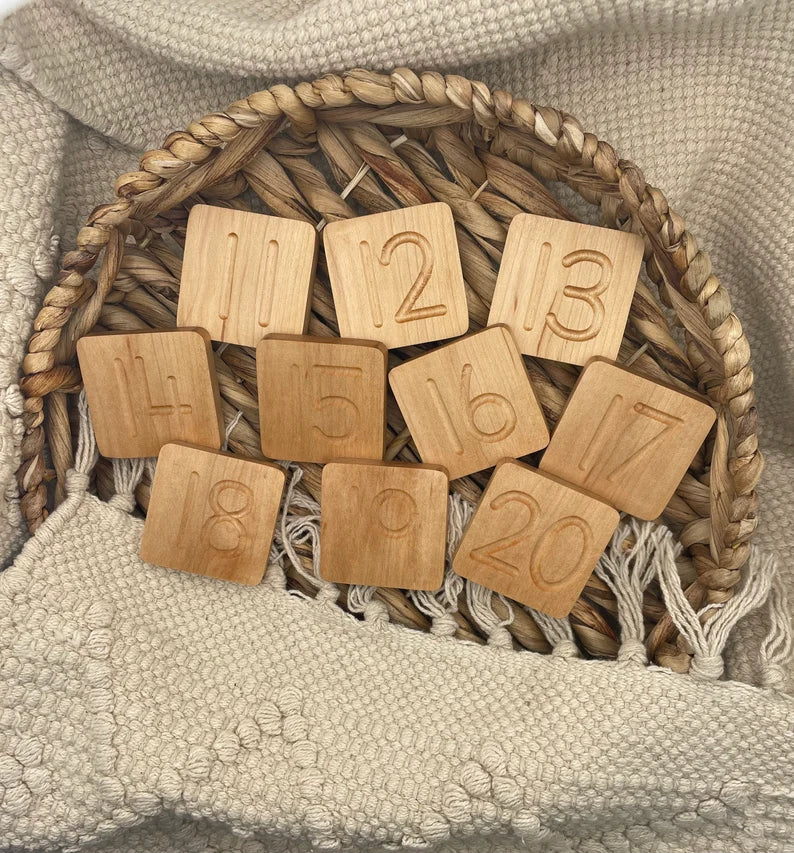 Wooden numbers set NEW