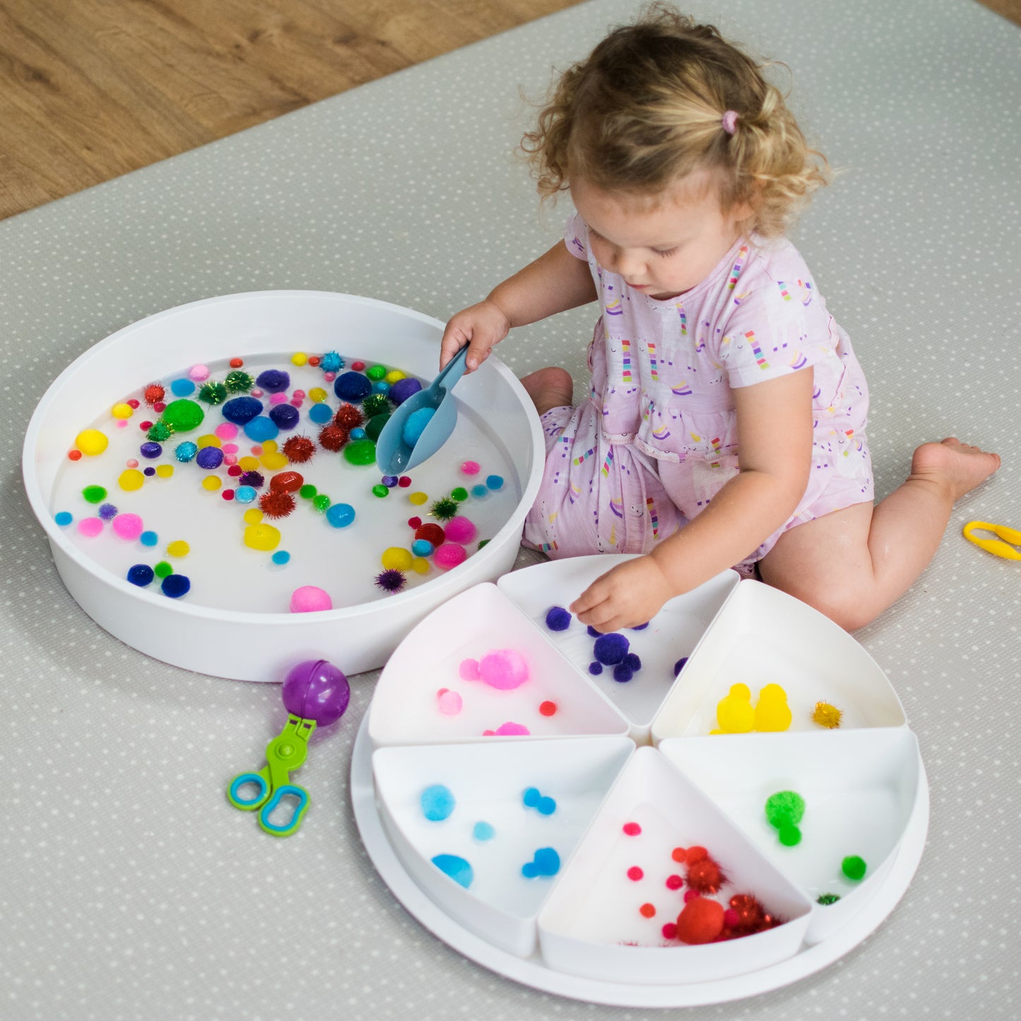 Sensory tray, with sections  inspire my play tray and lid -  offer limited stock