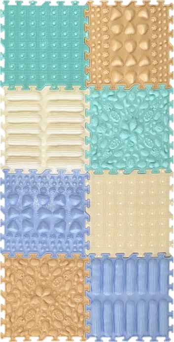 Soft Pastels Sensory Puzzle Playmats (25cmx25cm) Set of 8